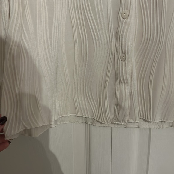 4th & The Reckless plisse shirt | cream - Picture 7 of 7